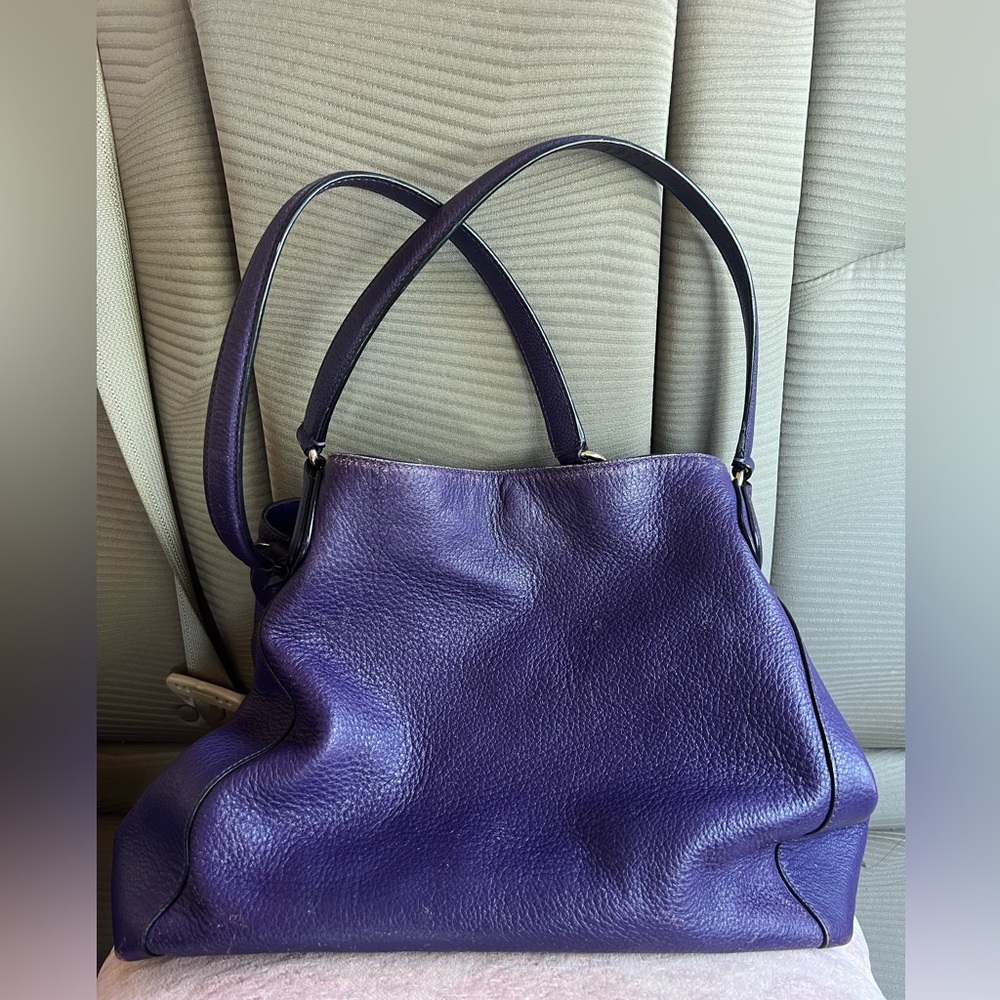 ❤️ SOLD ❤️ Coach Purple Leather Tote Bag - Picture 12 of 12